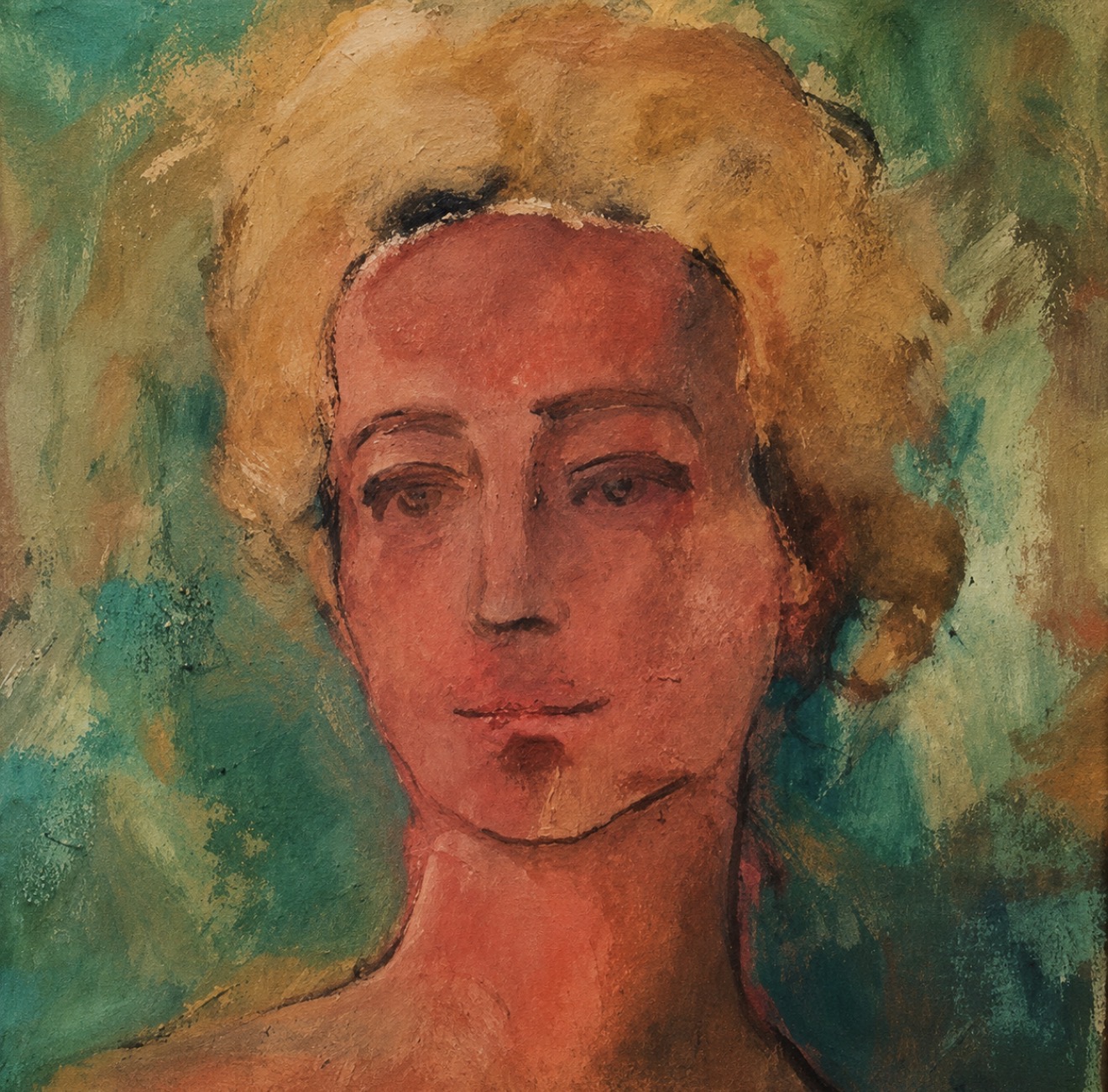 Portrait detail from a painting by Matilde Izzia di Ricaldone